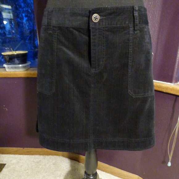 WOOLRICH BLACK GOTH PRIARIE CORDEROY MINI SKIRT PEASANT GYPSY 80'S STYLE 16